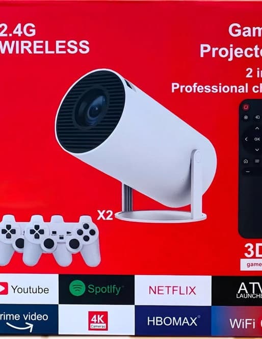 4K Ultra HD KINO Projektor s 10.000 Igara +2X DZOJSTIKA 3