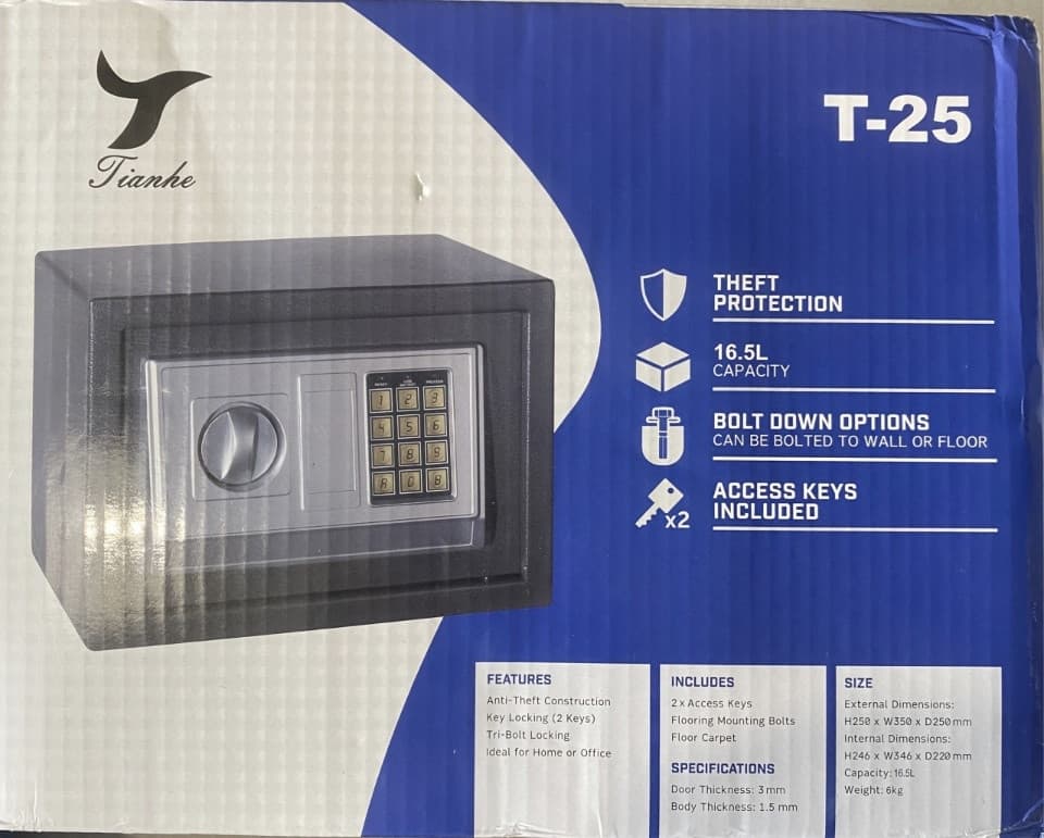 Sef za oružje nakit dimenzije 27/37/27 cm 4