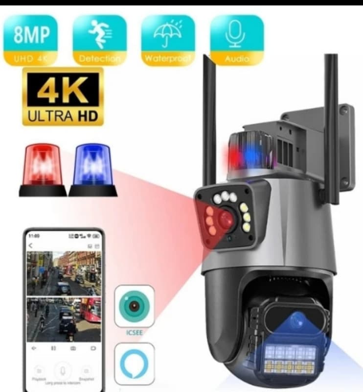 Rotirajuca PTZ kamera 8mp sa dvije glave vanjska alarm 065495481 2