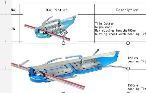 SIGMA MASINA ZA KERAMIKU 120 CM SIJECE