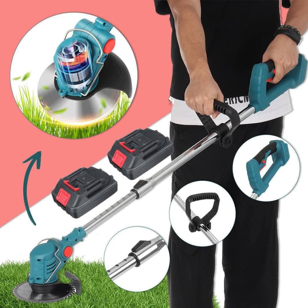 Aku trimer za travu 98V sa 2 baterije