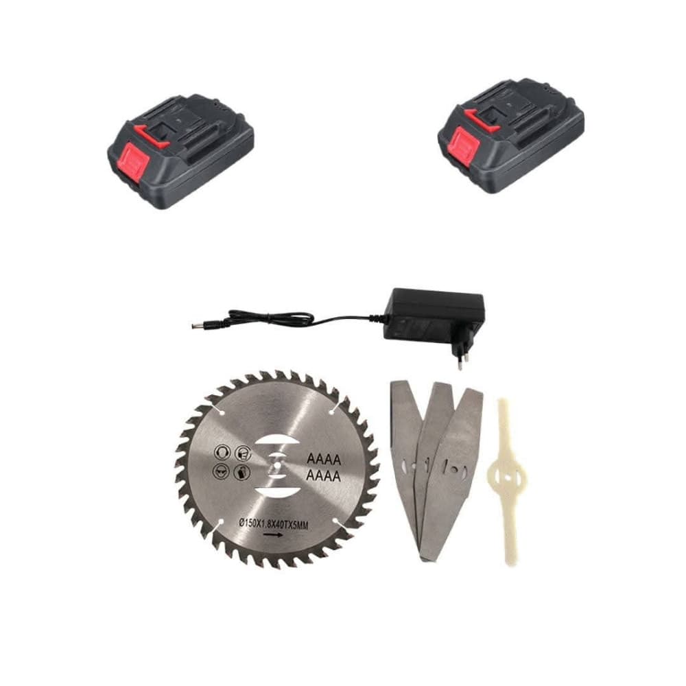 Aku trimer za travu 98V sa 2 baterije 5