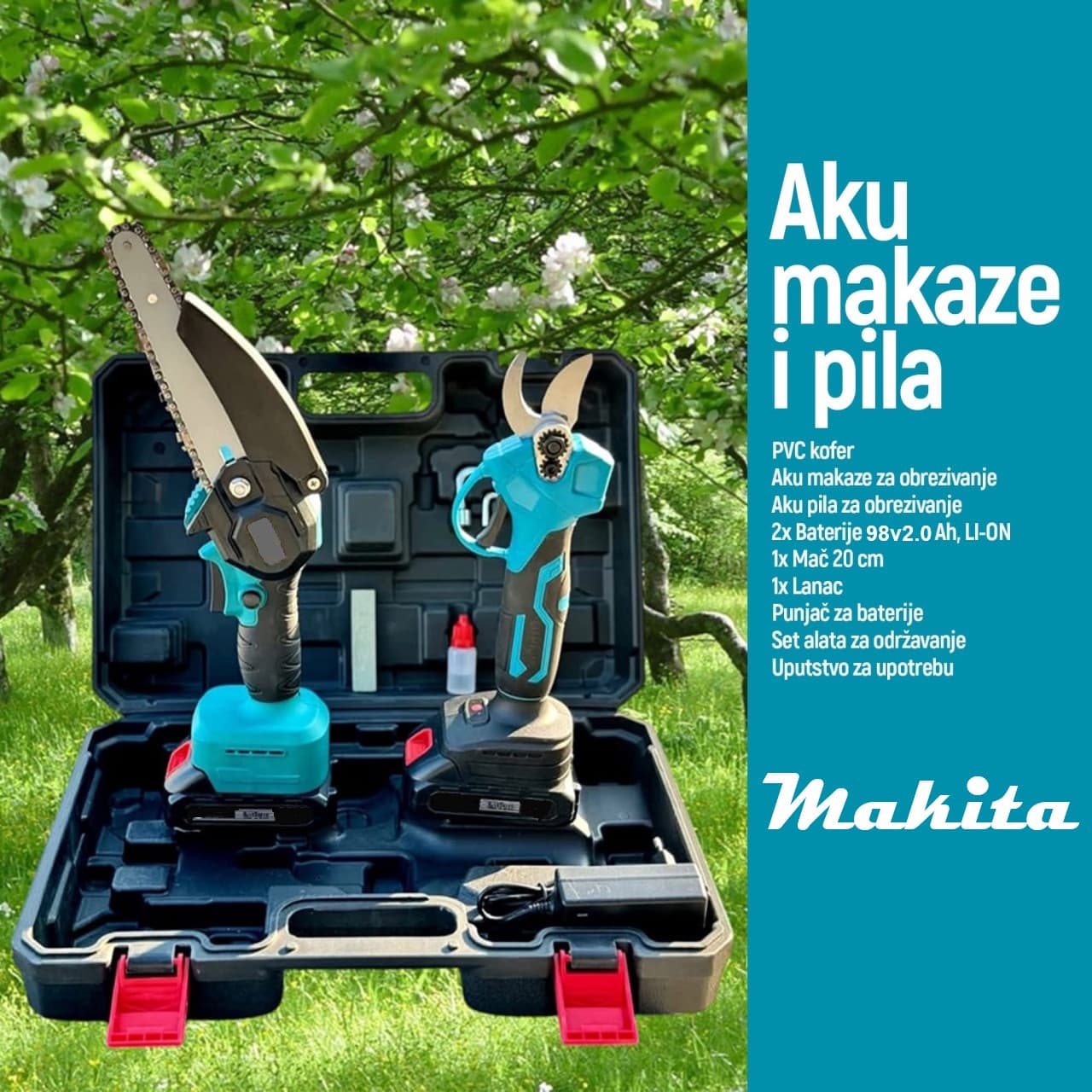 MAKITA SET 2u1 – AKU MAKAZE + AKU RUČNA PILA 2