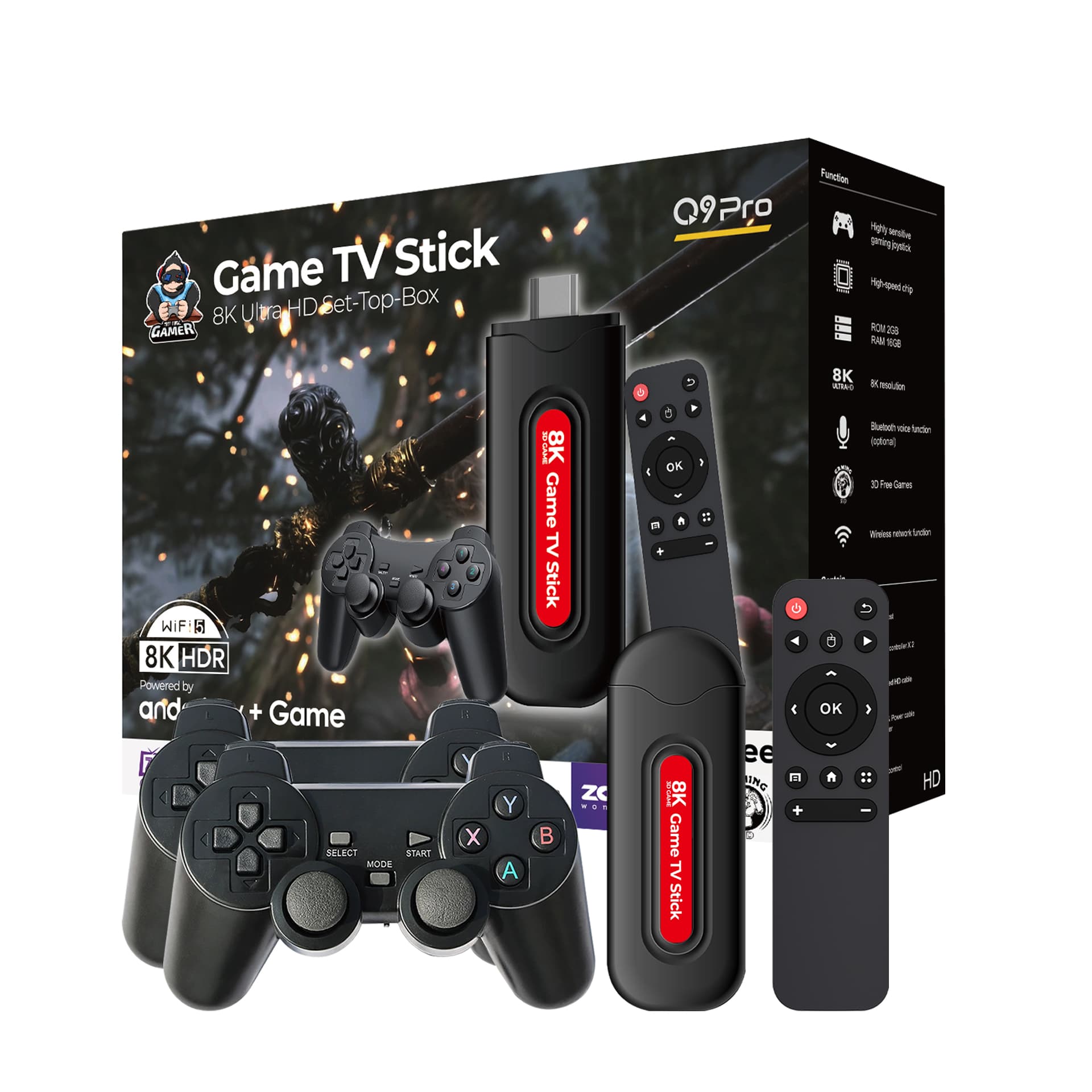 GAME TV STICK Q9 PRO – SMART TV + GAMING UREĐAJ