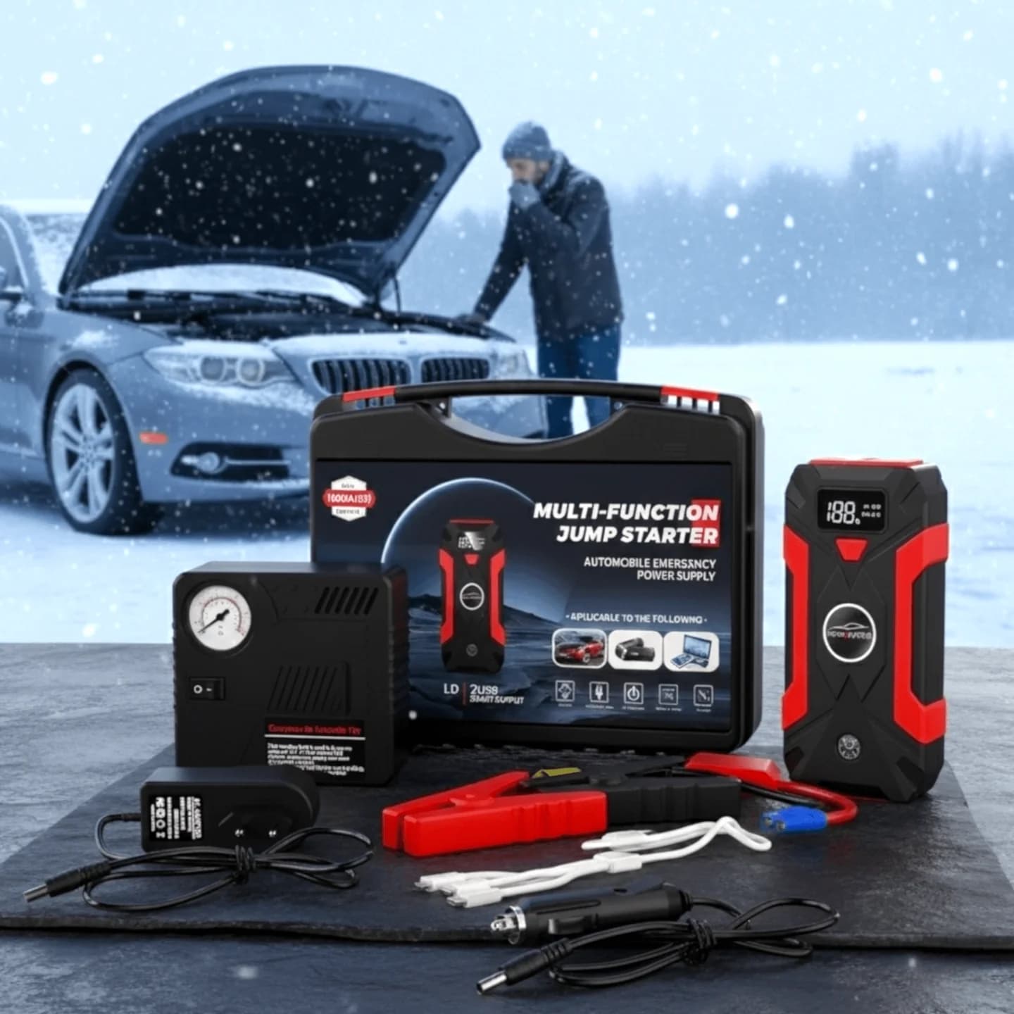 8U1 Auto Starter 16800mAh + KOMPRESOR 3