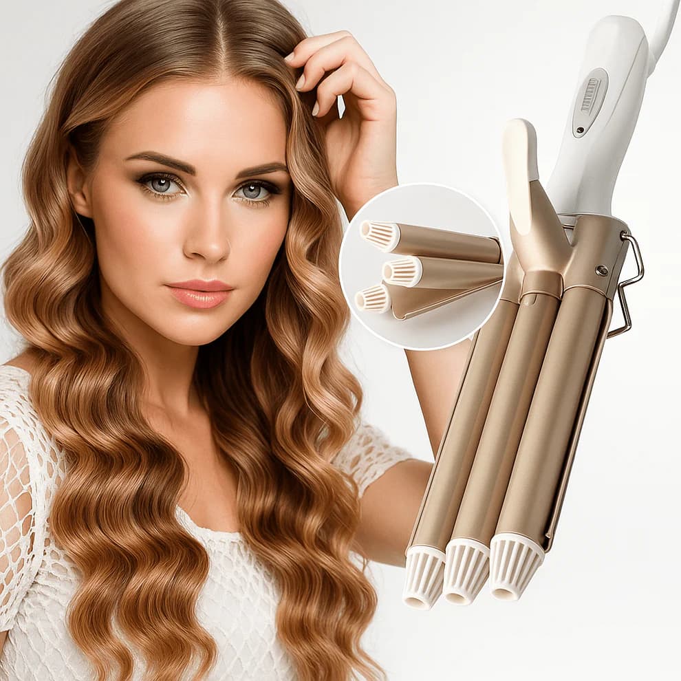 ROZIA Profesionalni Trostruki Uvijač za Kosu