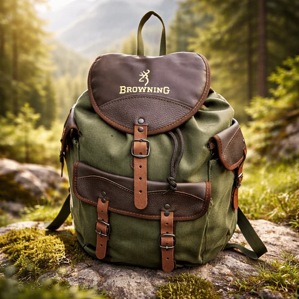 Lovački ruksak sa detaljima od prave kože 3