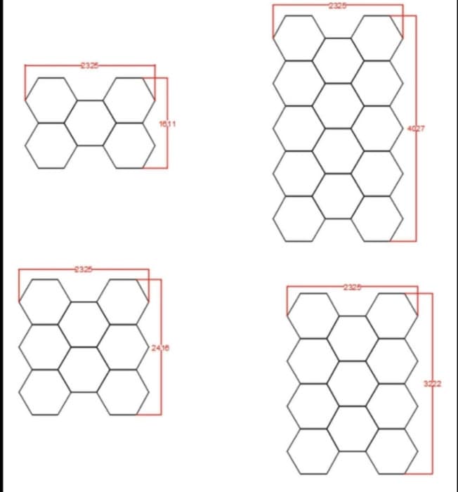 Led Rasvjeta HEXAGON Panel Paneli Osvjetljenje 5