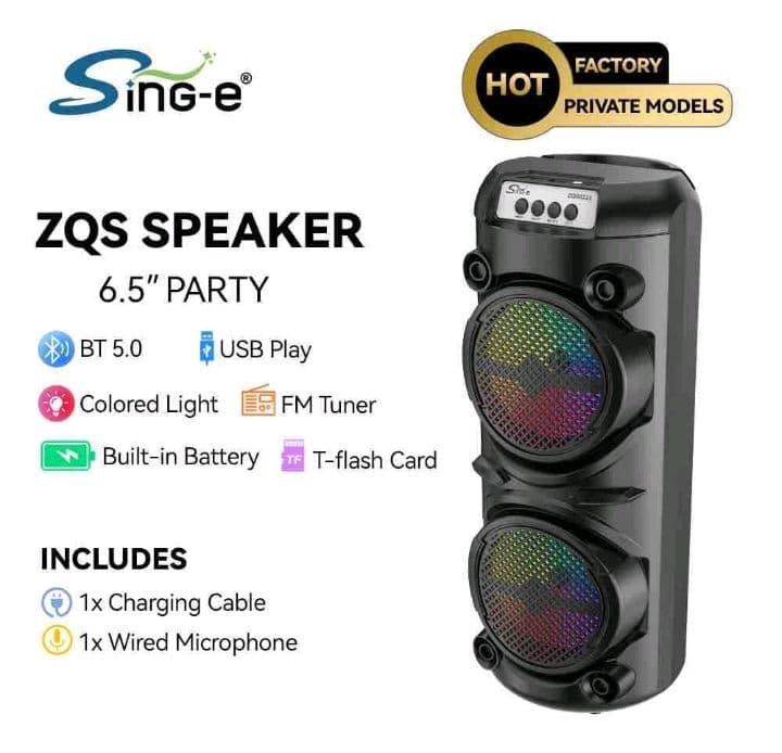 Bluetooth Zvucnik ZQS 6223 - sa mikrofonom  3