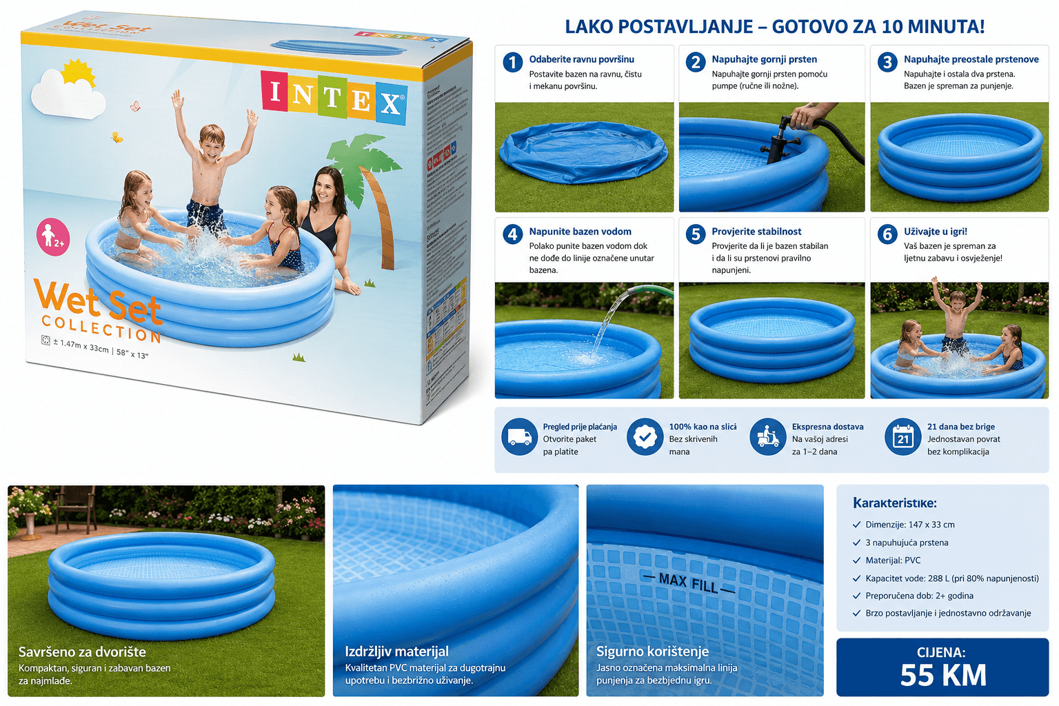 INTEX Wet Set dječiji bazen 147 x 33 cm 3