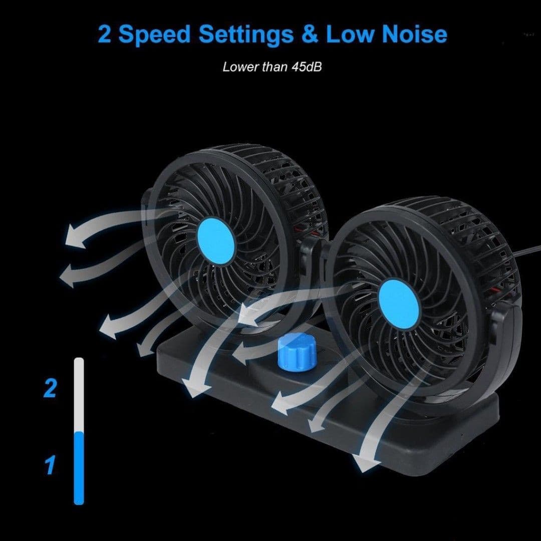 Dupli auto ventilator na upaljač 2