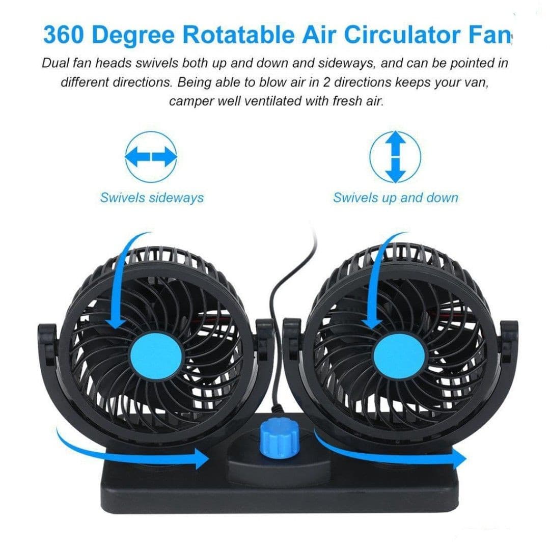 Dupli auto ventilator na upaljač 3